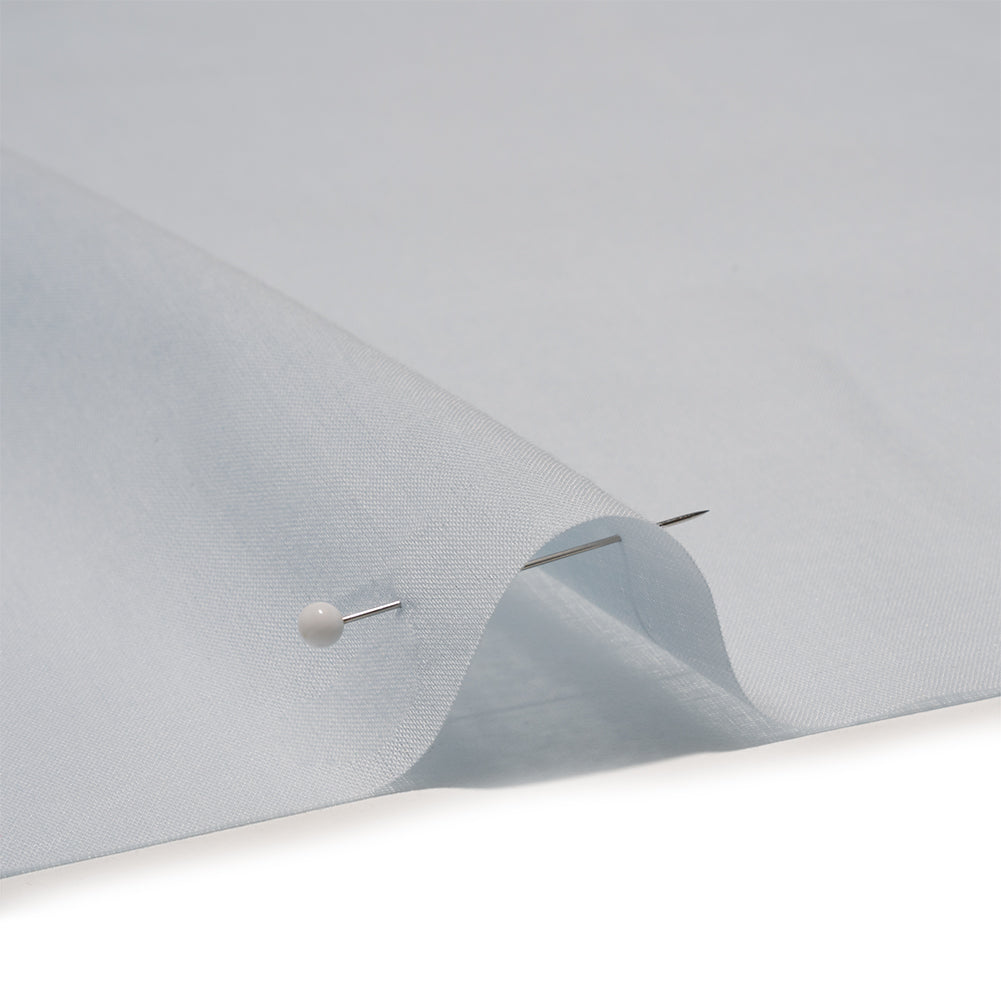 Mercerized Organic Egyptian Cotton Voile - Pale Blue - Toulouse Collection - Detail