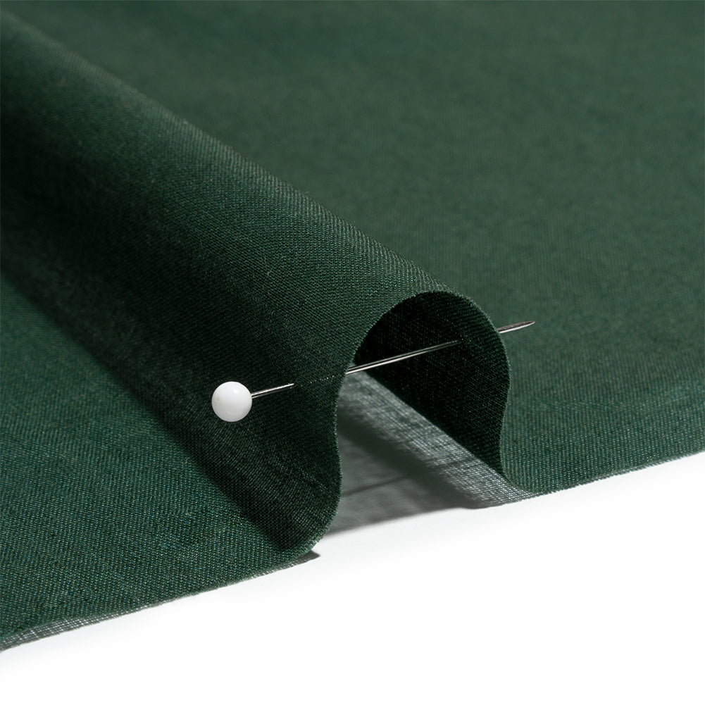 Mercerized Organic Egyptian Cotton Voile - Hunter Green - Toulouse Collection - Detail