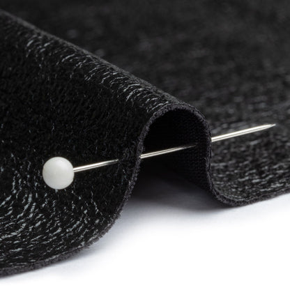 Textured Faux Leather - Metallic Black - Ileana Collection