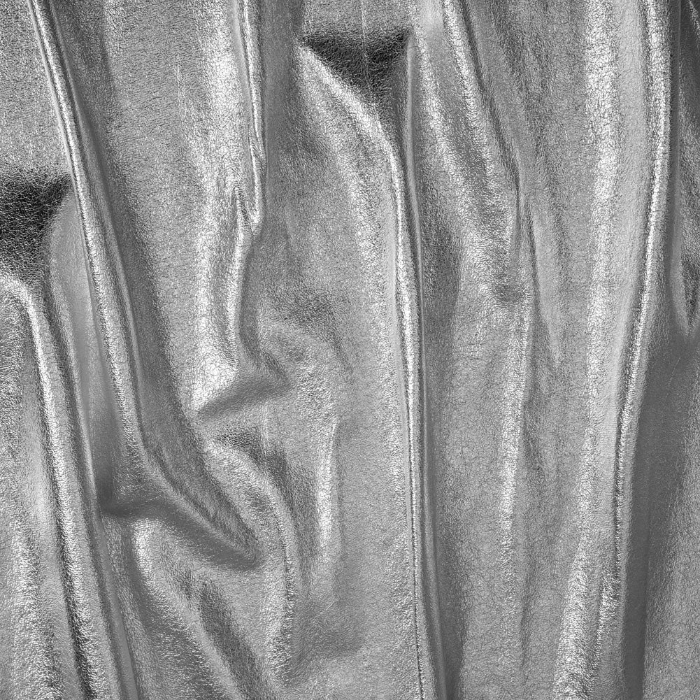 Textured Faux Leather - Metallic Silver - Ileana Collection