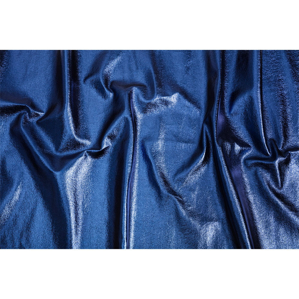 Textured Faux Leather - Metallic Navy - Ileana Collection - Full