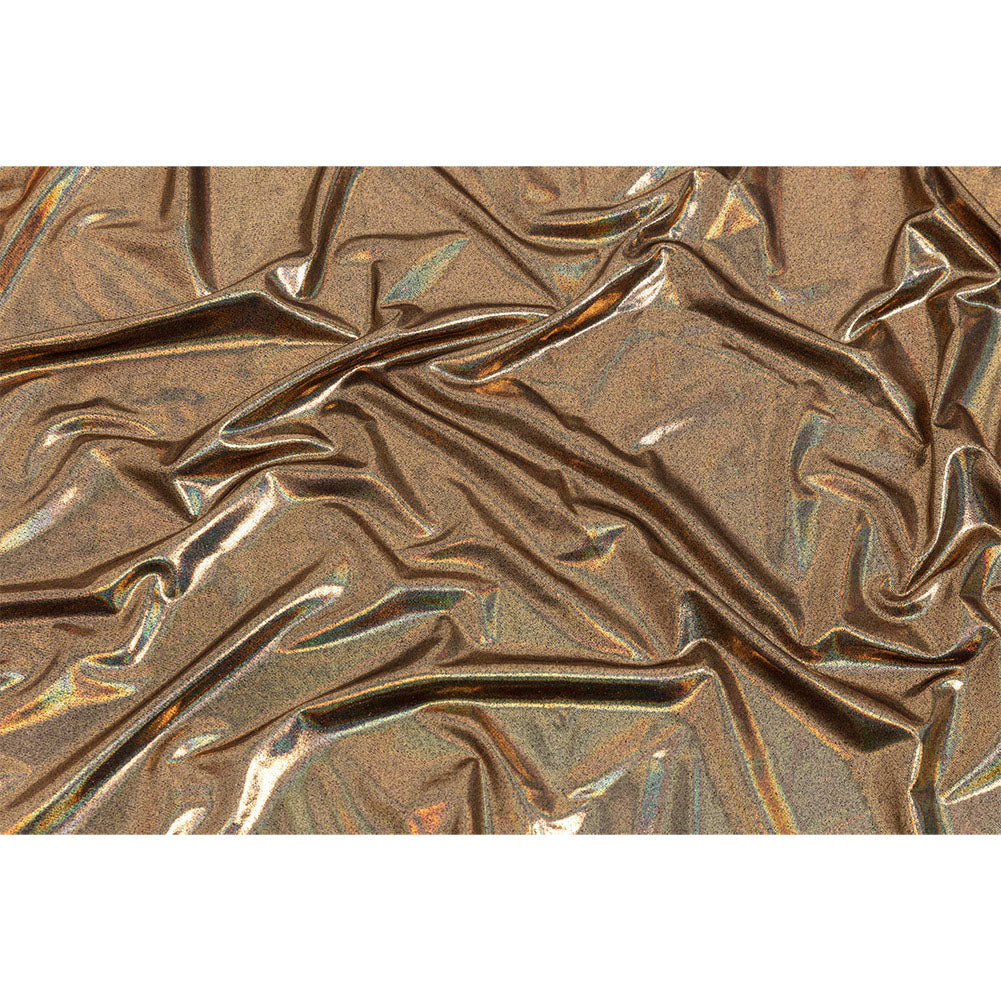 Gold Holographic Foiled Stretch Polyester Jersey - Full