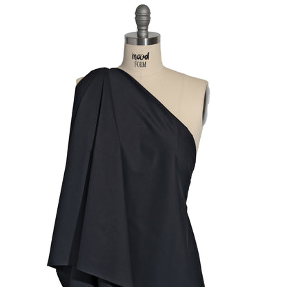 Carbon Brushed Stretch Khaki Twill - Black - Averill Collection