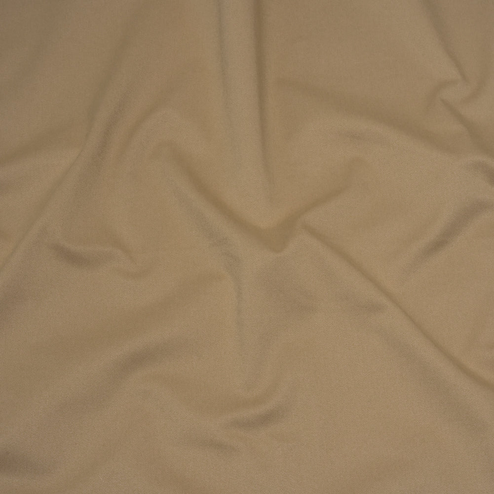 Carbon Brushed Stretch Khaki Twill - Beige - Averill Collection
