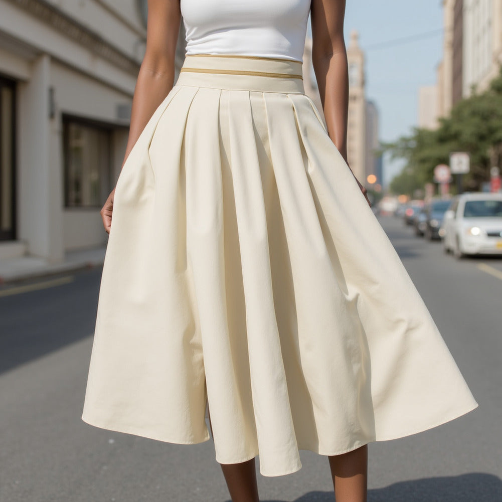 Carbon Brushed Stretch Khaki Twill - White - Averill Collection - Editorial