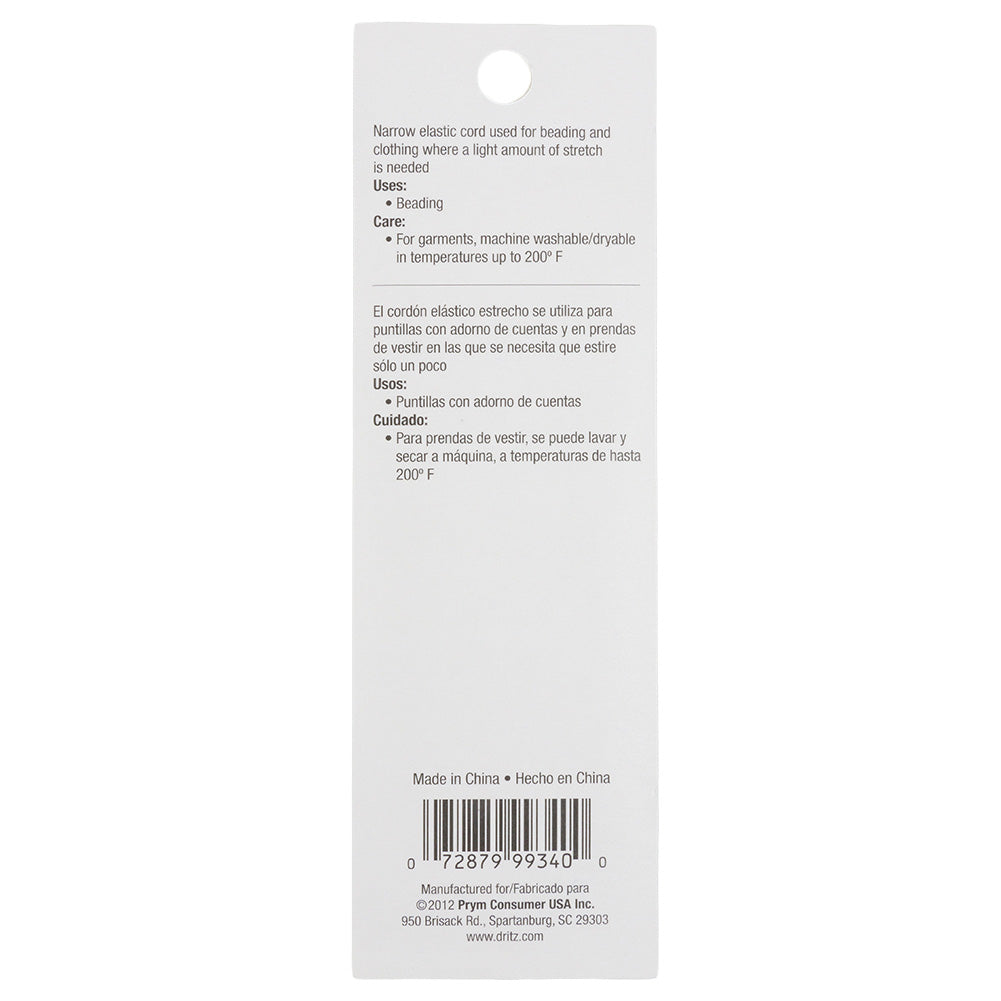 Dritz Black Beading Cord Elastic - 5 yd Detail