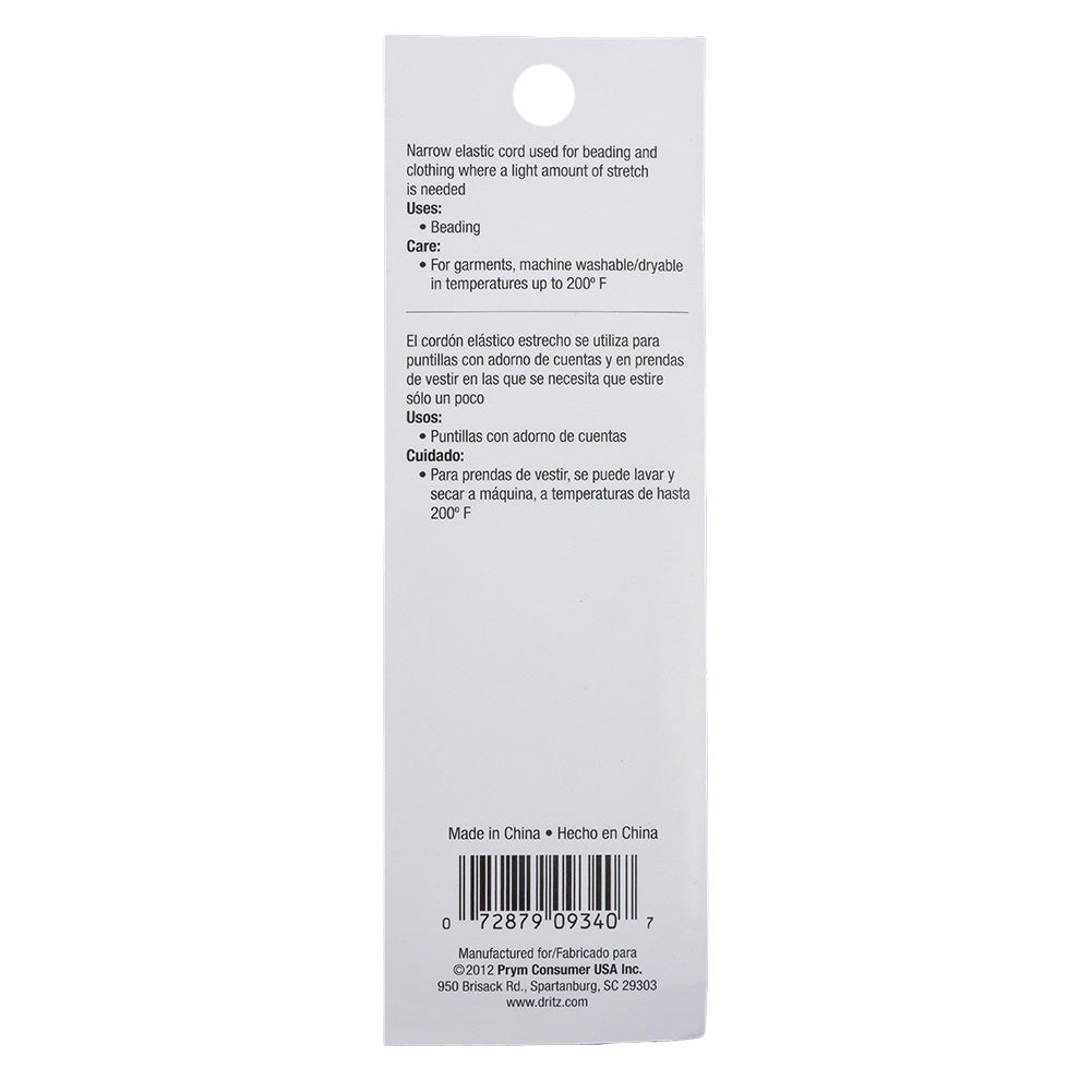 Dritz White Beading Cord Elastic - 5 yd Detail