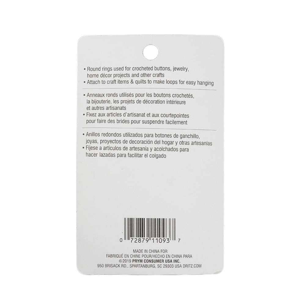 Dritz 14ct White Plastic O-Rings - 1.125" Detail