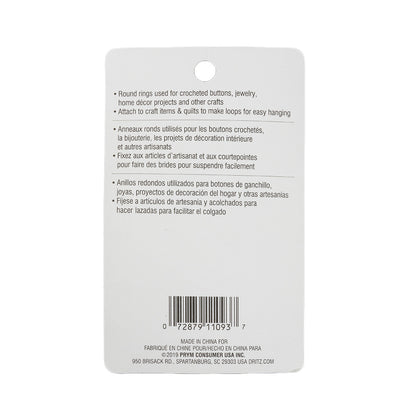Dritz 14ct White Plastic O-Rings - 1.125" Detail
