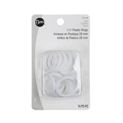 Dritz 14ct White Plastic O-Rings - 1.125"