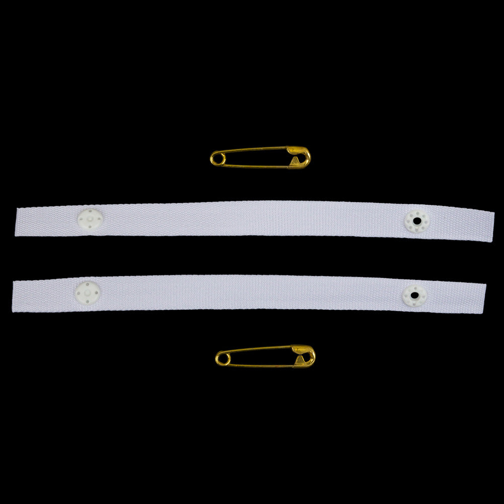 Dritz White Shoulder Strap Guards - 1 pair Folded