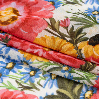 Mood Exclusive White Floral Trove Viscose Georgette Full