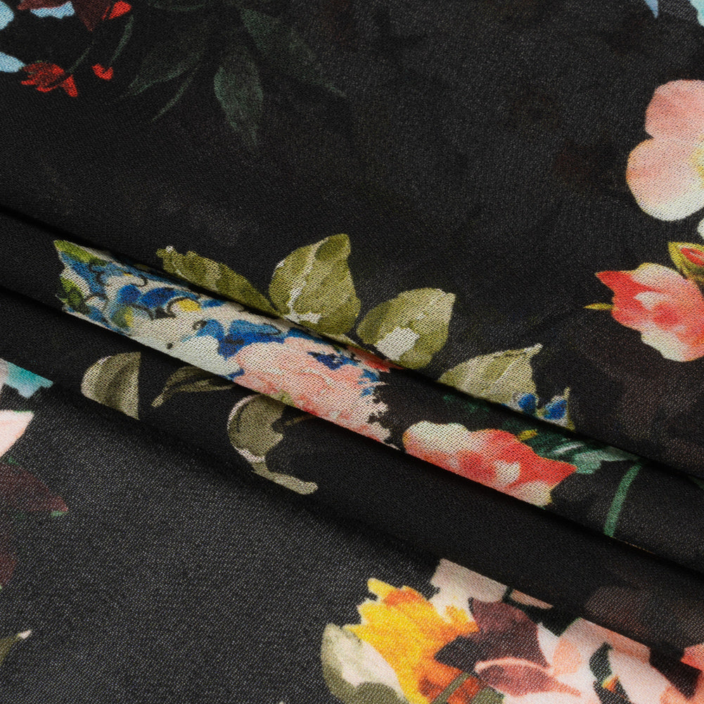 Mood Exclusive Black Arranged to Engage Viscose Georgette Folded