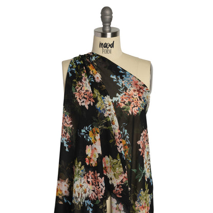 Mood Exclusive Black Arranged to Engage Viscose Georgette Drape