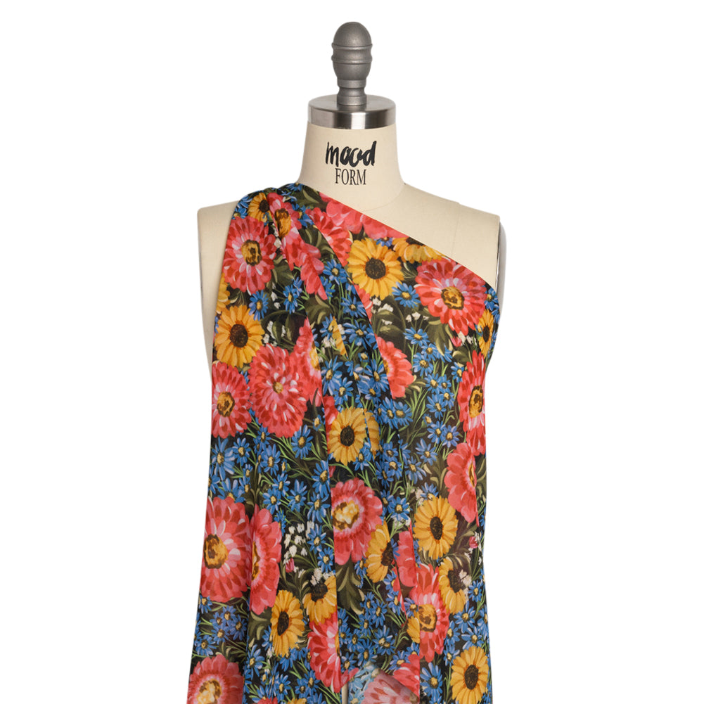 Mood Exclusive Black Floral Trove Viscose Georgette Detail