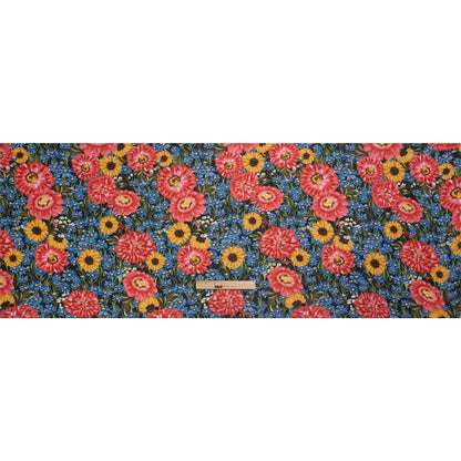 Mood Exclusive Black Floral Trove Viscose Georgette Drape