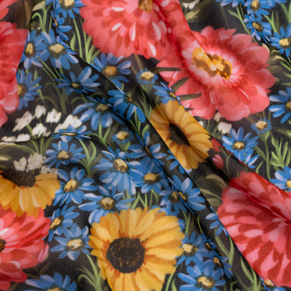 Mood Exclusive Black Floral Trove Viscose Georgette
