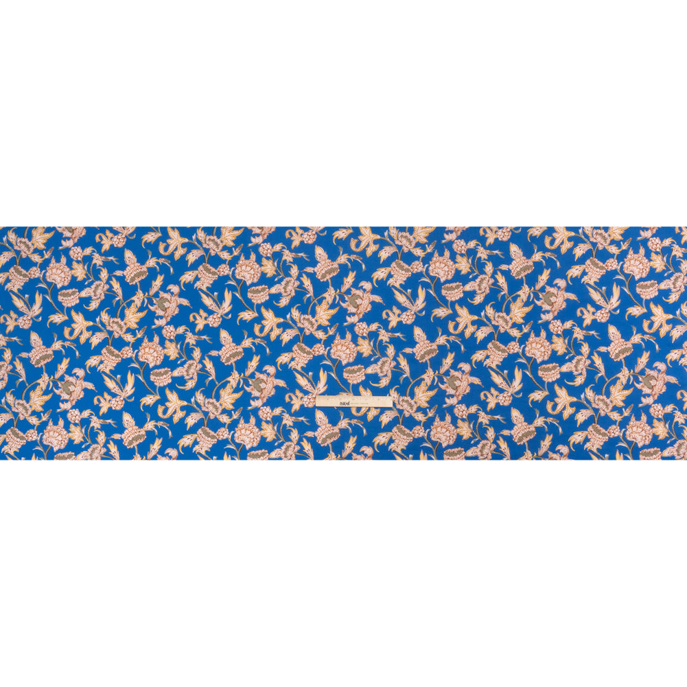 Cotton Voile Print - Cobalt Leafy Floral - Mood Exclusive Whispering Willows Full