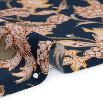 Cotton Voile Print - Navy Leafy Floral - Mood Exclusive Whispering Willows Detail