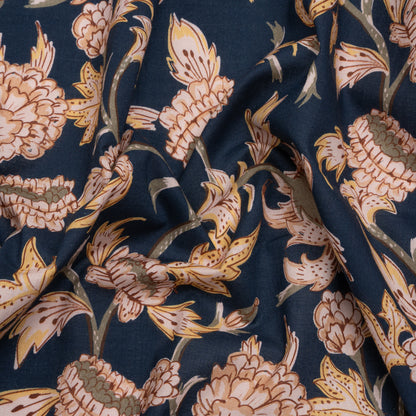 Cotton Voile Print - Navy Leafy Floral - Mood Exclusive Whispering Willows