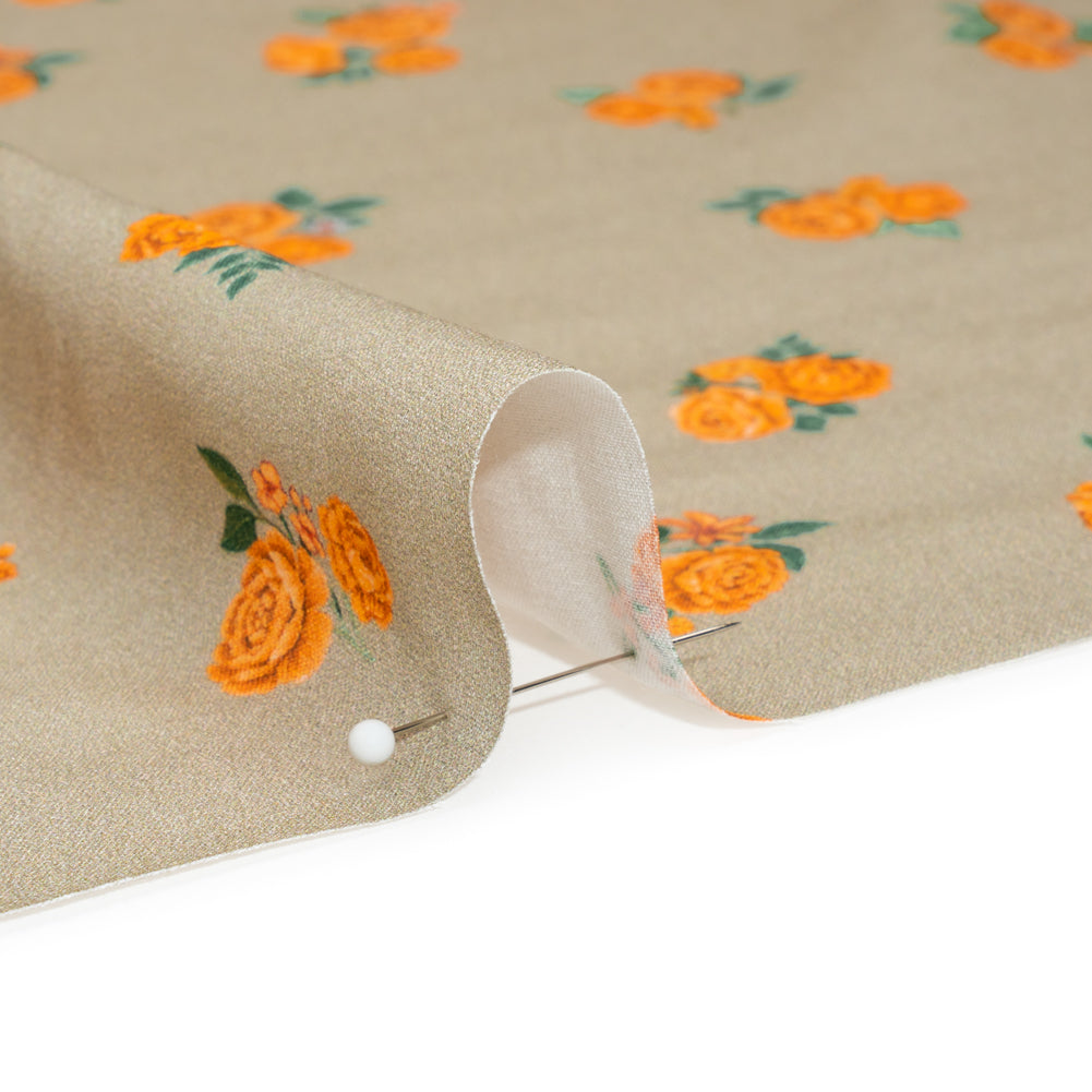 Mood Exclusive Orange Rosy and Sweet Viscose Shirting Folded