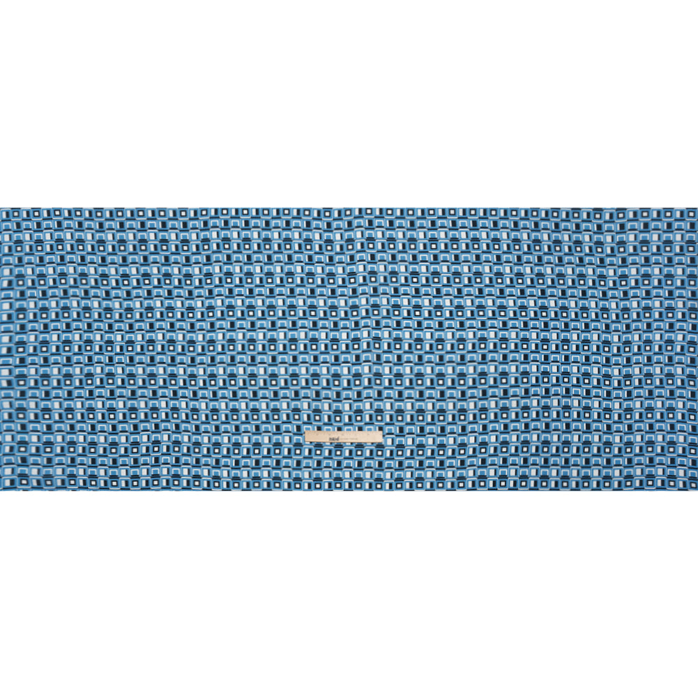 Mood Exclusive Blue Checkerboard Cadence Drapey Viscose Woven Drape