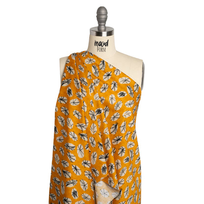 Mood Exclusive Canary Crowds Cotton Voile Drape