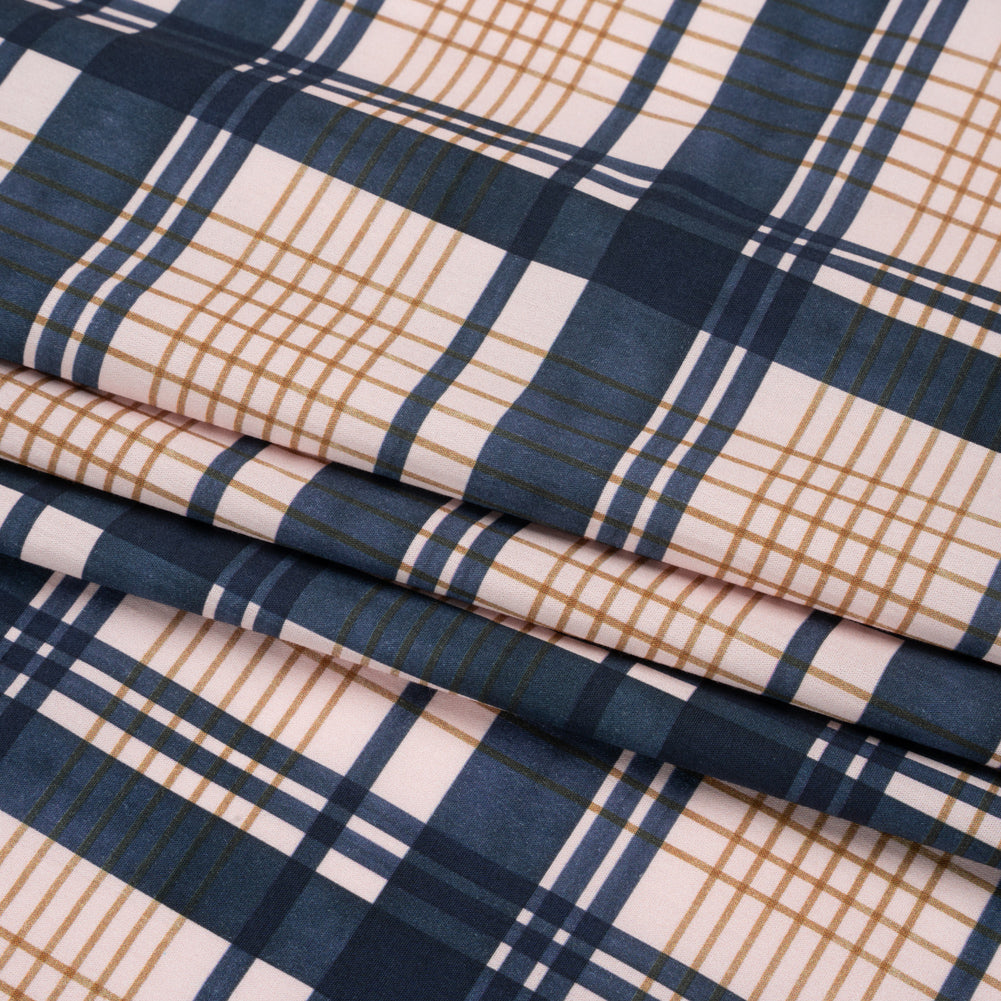 Mood Exclusive Blue Parting Glass Cotton Poplin Folded
