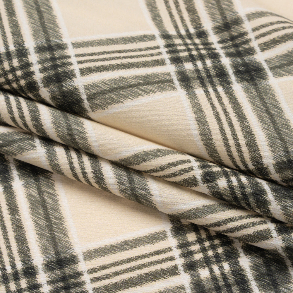 Mood Exclusive Beige Argyle Anyone Cotton Poplin Folded