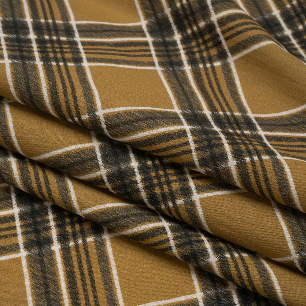 Mood Exclusive Brown Argyle Anyone Cotton Poplin Folded