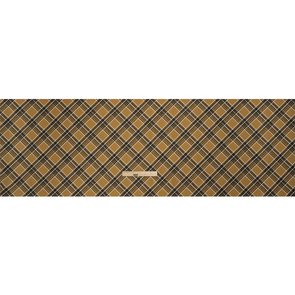 Mood Exclusive Brown Argyle Anyone Cotton Poplin Full