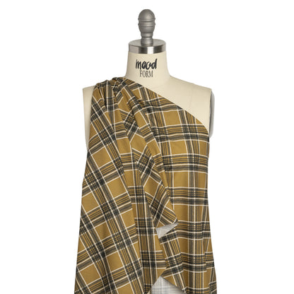 Mood Exclusive Brown Argyle Anyone Cotton Poplin Drape