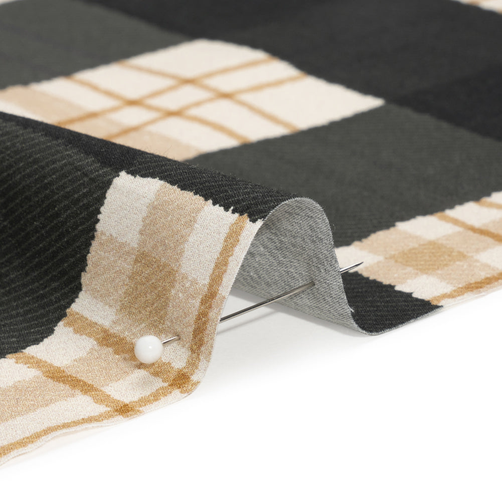 Mood Exclusive Black Plaid to be Here Cotton Poplin Detail