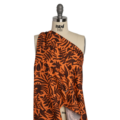 Mood Exclusive Orange Folklore Fundamentals Stretch Cotton Poplin Drape