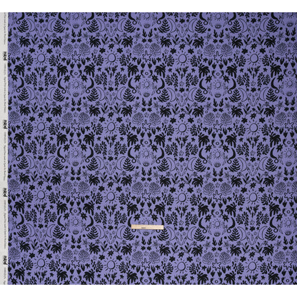 Stretch Cotton Twill Print - Blue and Black Simple Doodles - Mood Exclusive Twin Flame
