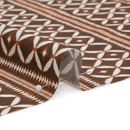 Cotton Poplin Print - Brown Diamonds and Stripes - Mood Exclusive Back to Back Detail