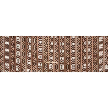 Cotton Poplin Print - Brown Diamonds and Stripes - Mood Exclusive Back to Back Full