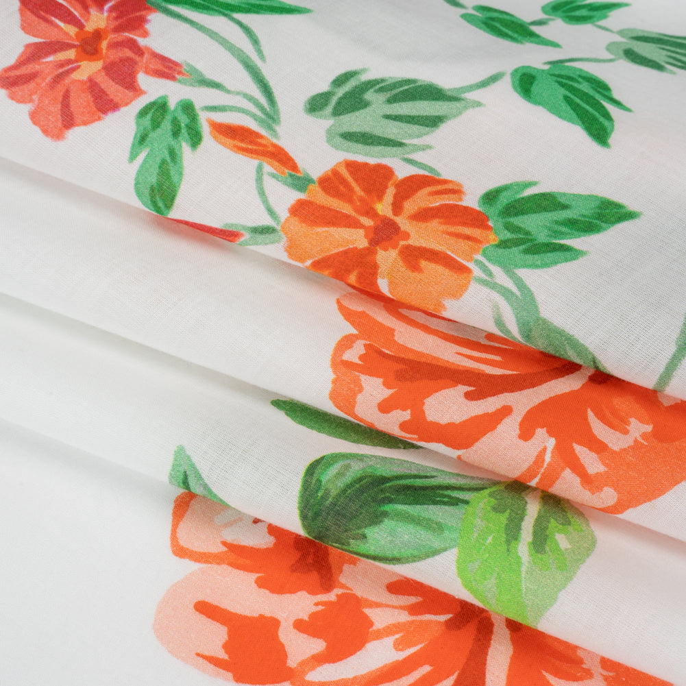 Mood Exclusive Red Roses and Hellos Cotton Voile Folded