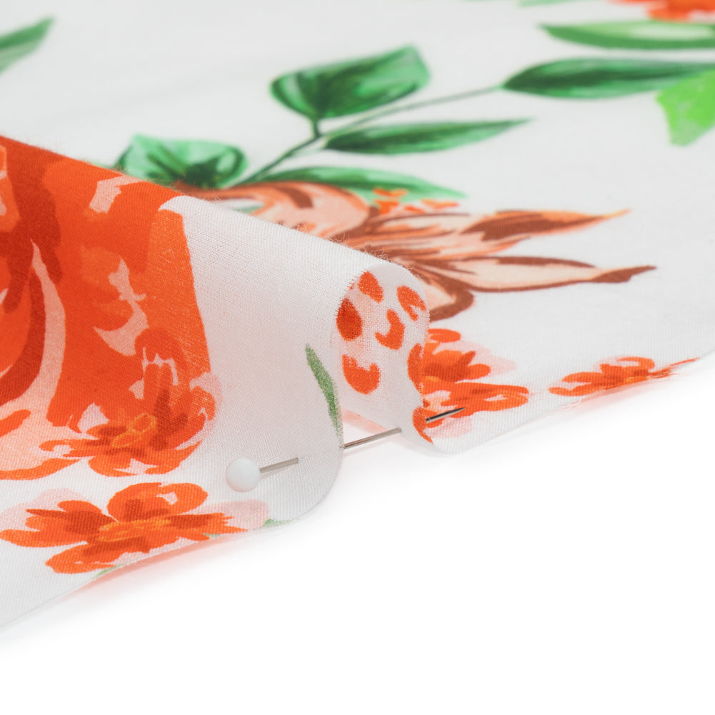 Mood Exclusive Red Roses and Hellos Cotton Voile Detail