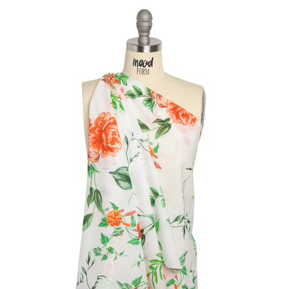 Mood Exclusive Red Roses and Hellos Cotton Voile Drape