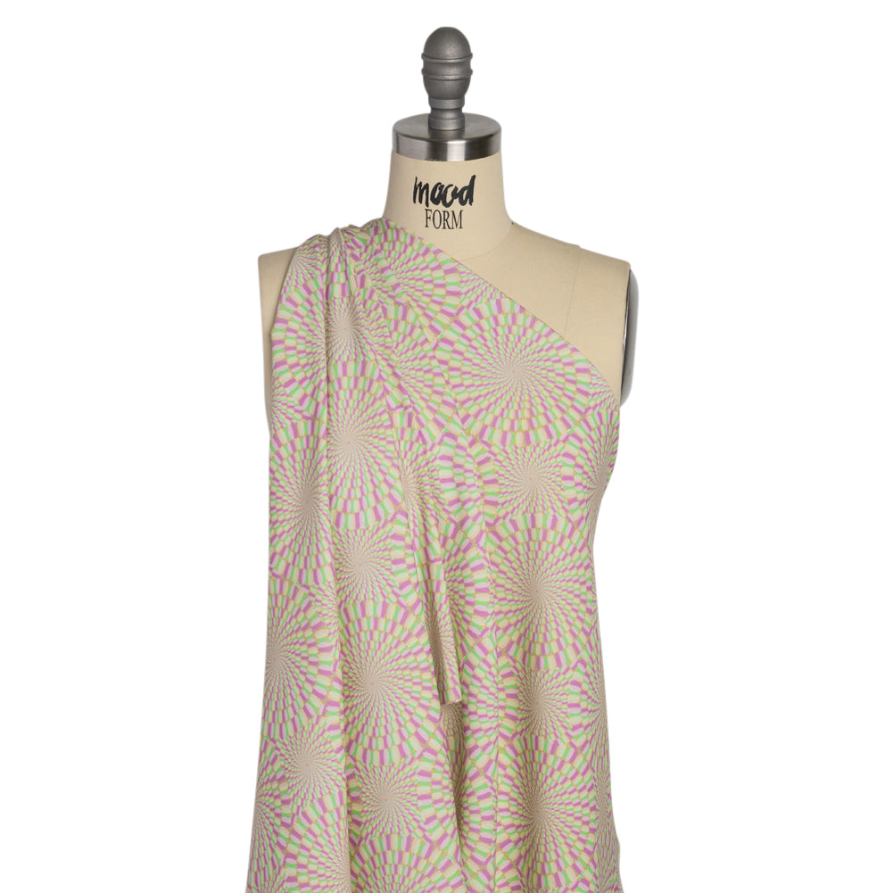Mood Exclusive Purple Hype Hypnosis Stretch Sustainable Rayon Batiste Detail
