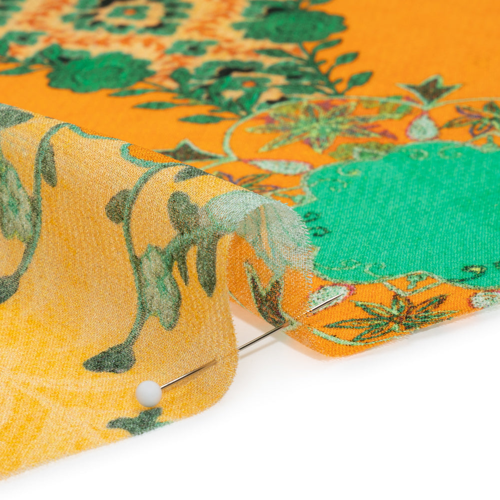 Mood Exclusive Orange Villa of Vitality Viscose Georgette Detail