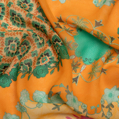 Mood Exclusive Orange Villa of Vitality Viscose Georgette