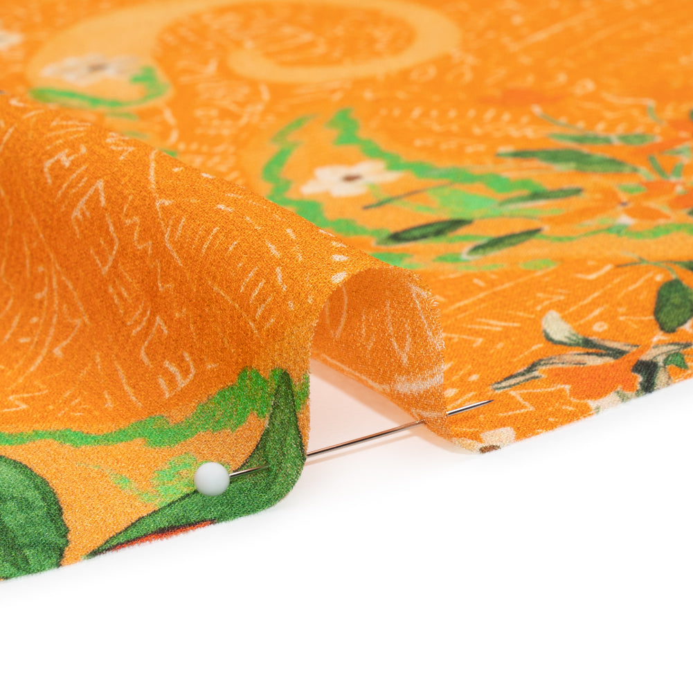 Mood Exclusive Orange Swooping Grounds Viscose Georgette Detail