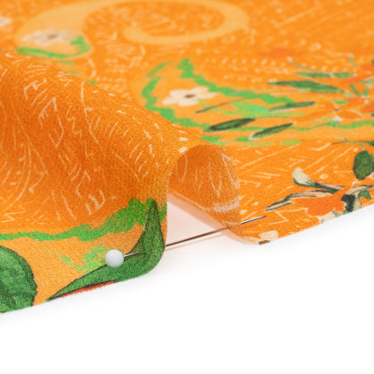 Mood Exclusive Orange Swooping Grounds Viscose Georgette Detail