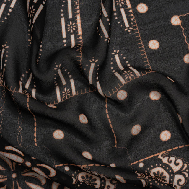 Mood Exclusive Black Reimagined Rodeo Viscose Georgette
