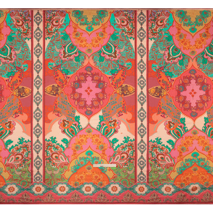 Viscose and Linen Twill Panel - Berry Pink Ornate Stripes - Mood Exclusive Freedom to Flow Drape