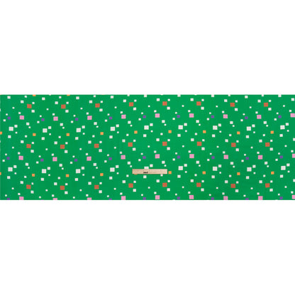 Viscose and Linen Woven Print - Green and Pink Squares - Mood Exclusive Square Dancing Full