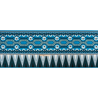 Cotton Poplin Panel - Blue Geometric and Floral - Mood Exclusive Link Up Full