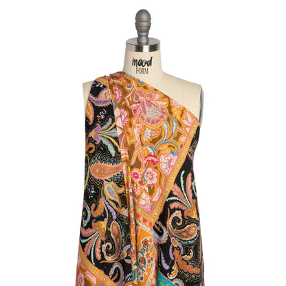 Mood Exclusive Queen of Tangerine Metallic Dotted Crinkled Viscose Crepe Detail